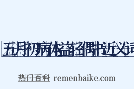 五月初病体益轻偶书近义词是什么意思的图片